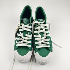 Adidas Nizza Platform Mid Sneakers NWT Women’s 6.5 Green Canvas Street Sports